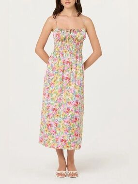 Astr the Label Milkmaid Smocked Waist Dress